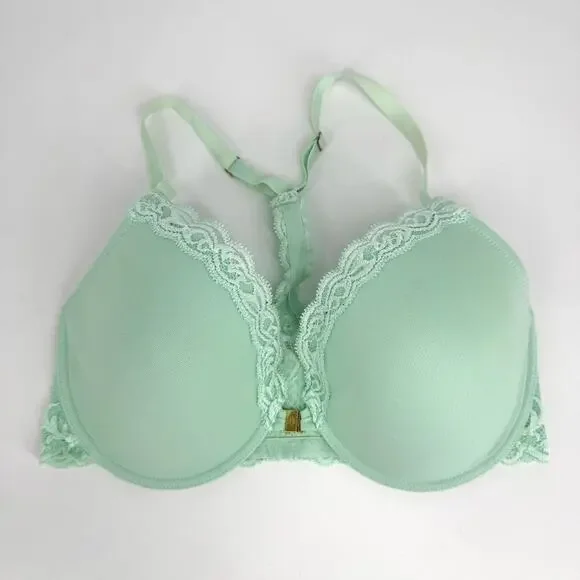 Set of 2 Racerback Bras Victoria's Secret and Natori Black and Mint Size 36D - Picture 2 of 13